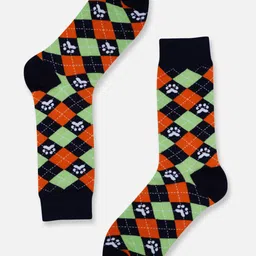 TOFFCRAFT Men Patterned Calf Length Cotton Socks-54