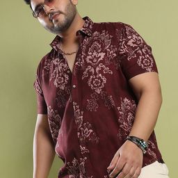 Instafab Plus Classic Fit Ethnic Motif Printed Casual Shirt-picture-44