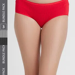 FashionRack Women Pack Of 3 Assorted Printed Anti Microbial Seamless Hipster Briefs-picture-4