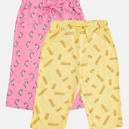 Pantaloons Junior Girls Pack of 2 Printed Lounge Capris-picture-46