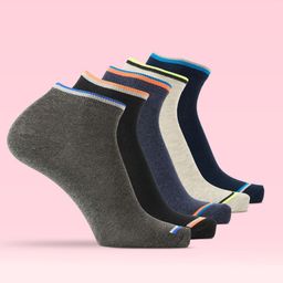 LUX MOZZE  Pack Of 5 Assorted Ankle-Length Socks-image-59