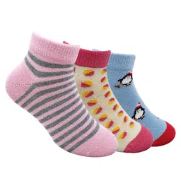 Mint & Oak Kids Pack of 3 Printed Anti-Bacterial Ankle-Length Socks-21