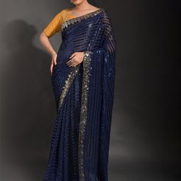 Thishma Sequinned Embellished Leheriya Saree-image-51