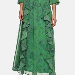 ISU Printed Flared Maxi Skirt-image-65