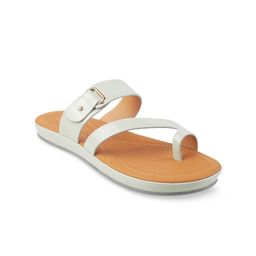 Metro Women Sea Green One Toe Flats with Buckles-image-70