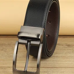 URBAN ALFAMI Men Textured PU Reversible Formal Belt-image-34