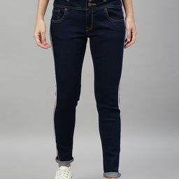 Enviously Young Women Navy Blue Slim Fit High-Rise Stretchable Jeans-image-75