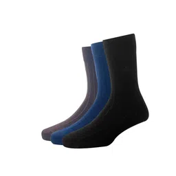 Louis Philippe Men Pack of 3 Cotton Calf Length Socks-picture-43