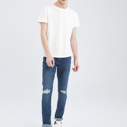 DeFacto Men Mid Rise Low Distress Jeans-picture-18