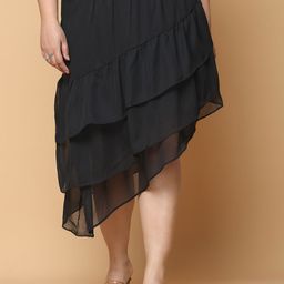 theRebelinme A-Line Layered Midi Skirt-image-32