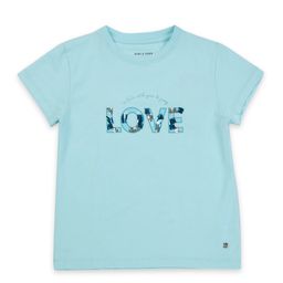 Gini and Jony Girls Blue & Silver Typography Printed Pure Cotton T-shirt-image-10