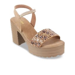 Mochi Beige Block Heels-27