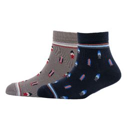 Cotstyle Men Pack Of 2 Patterned Cotton Ankle Length Socks-image-89