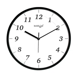 RANDOM White & Black Analogue Contemporary Wall Clock-picture-53