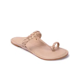 Picktoes Women Beige One Toe Flats-image-13