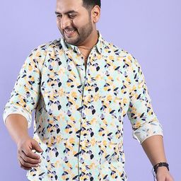 Instafab Plus Men Plus Size Classic Abstract Printed Casual Cotton Shirt-92