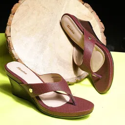 Bata Textured Wedge Heels-4