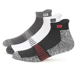 Supersox Men Pack Of 3 Assorted Terry Cotton Ankle-Length Socks-image-20