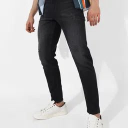Campus Sutra Men Smart Slim Fit Low Distress Light Fade Stretchable Cotton Jeans-picture-11