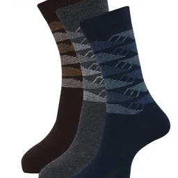 Dollar Socks Men Pack Of 3 Assorted Woolen Ankle Length Socks-42