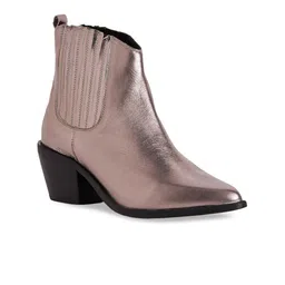 Peach Flores Women Amelia Textured Leather Regular Boots-10