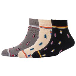 Cotstyle Men Pack Of 3 Patterned Cotton Ankle Length Socks-image-39