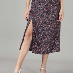 smisingbee Printed Straight Midi Skirt-image-17