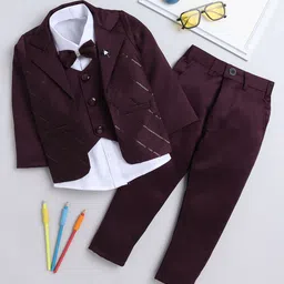 FOURFOLDS Boys Single-Breasted Three-Piece Suits-image-42