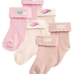 MiArcus Girls Pack of 3 Solid Cotton  Socks-image-29