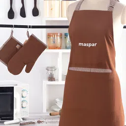 MASPAR Brown Printed Cotton Aprons-49