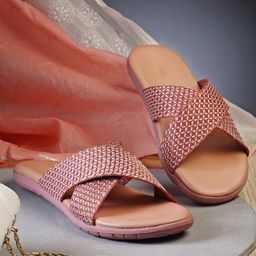 AROOM Women Peach-Coloured Flats-53