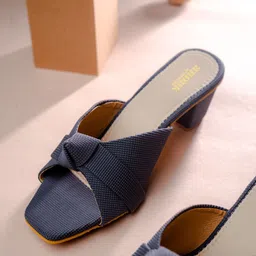 Anouk Open Toe Knotted Block Heels-45