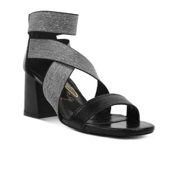 London Rag Embellished Open Toe Block Heels-13