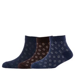 Cotstyle Men Pack Of 3 Patterned Ankle Length Socks-53