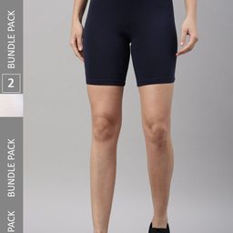TWIN BIRDS Women Pack of 2 Skinny Fit Yoga Sports Shorts-picture-30