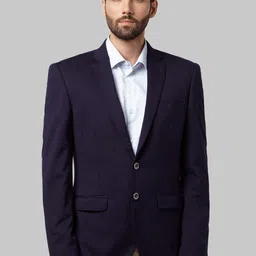 Park Avenue Men Blue Solid Single-Breasted 2-Piece Formal Suit-image-18