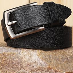 Roadster Men Black Textured Leather Belts-picture-17