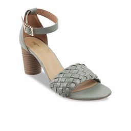 Metro Green Block Heels with Buckles-1
