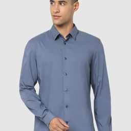 Celio Men Blue Classic Casual long sleeve collar  Shirt-image-10