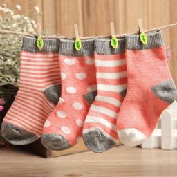 EL REGALO Infants Pack Of 4 Patterned Calf Length Socks-6