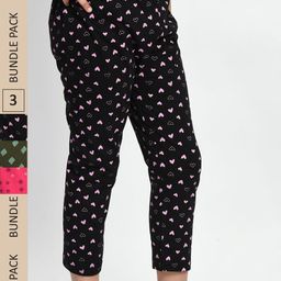 BAESD Girls Pack Of 3 Printed Pure Cotton Capris-picture-48