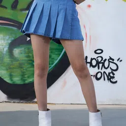 Noh.Voh - SASSAFRAS Kids Girls Front Pleated Mini Skirts-44