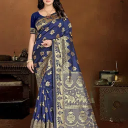 KALINI Ethnic Motifs Woven Design Kanjeevaram Saree-7