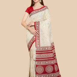 Rani Saahiba Ethnic Motifs Block Printed Pure Cotton Saree-picture-23