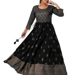 BAESD Ethnic Motifs Printed Ethnic Maxi Dress-picture-36