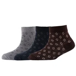 Cotstyle Men Pack Of 3 Patterned Ankle Length Socks-49