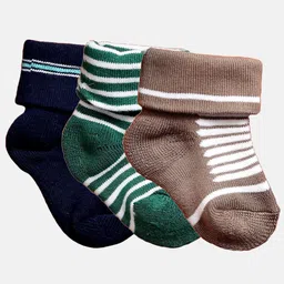 N2S NEXT2SKIN Infant Kids Pack Of 3 Patterned Ankle Length Cotton Socks-image-85