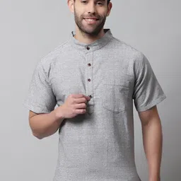 Enchanted Drapes Men Cotton Short Kurta-picture-18