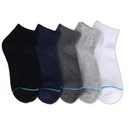 FABdon Men Pack Of 3 White Solid Ankle Length Socks-56