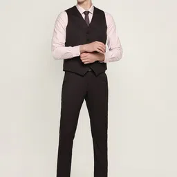 Blackberrys Men Self-Design Single-Breasted 3 Piece Slim-Fit Formal Suits-image-33